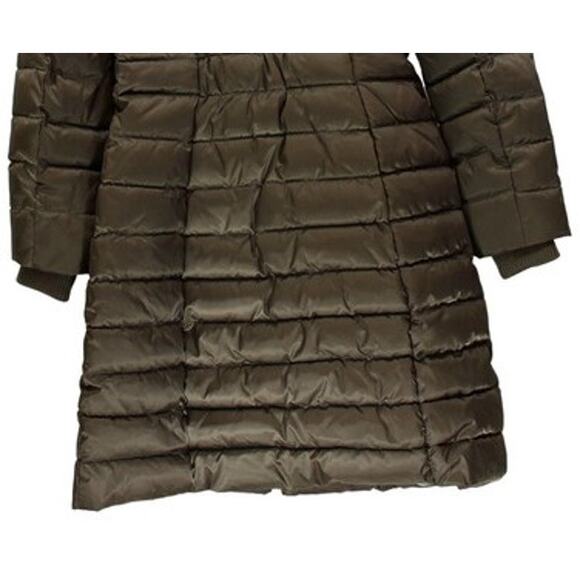Laundry by Shelli Segal Quilted Pillow Collar Puffer Coat in Taupe Size Med - Picture 9 of 16